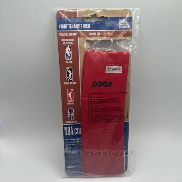 NEW NBA Toronto Raptors Team Youth Gaiter Scarf Red and Black Unisex Gaiter - Picture 4 of 6